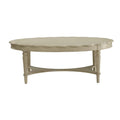 Antique White Coffee Table with Lower Shelf
