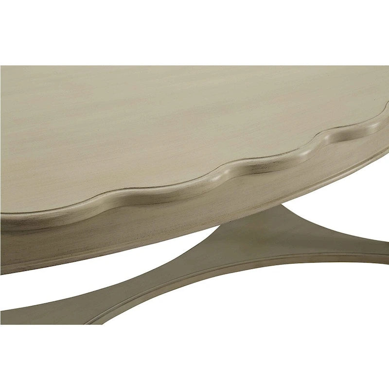Antique White Coffee Table with Lower Shelf