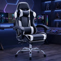 Silla giratoria de escritorio de piel sintética con respaldo ajustable