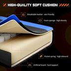 Silla giratoria de escritorio de piel sintética con respaldo ajustable