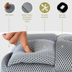 Pouf quadrato imbottito grigio