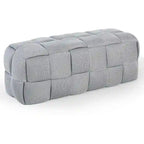 Pouf quadrato imbottito grigio